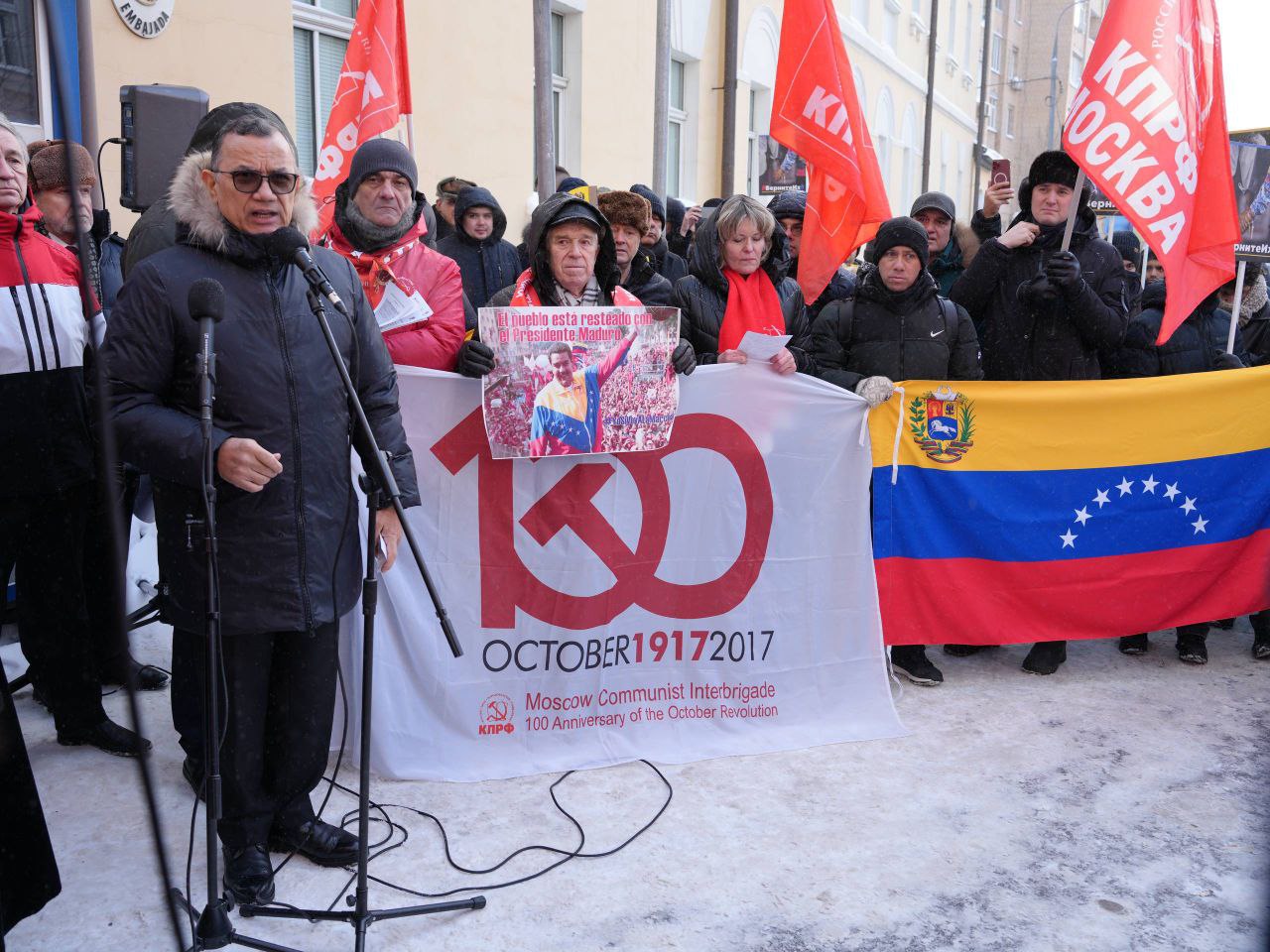 Moscú fue escenario de masiva concentración de solidaridad con Venezuela